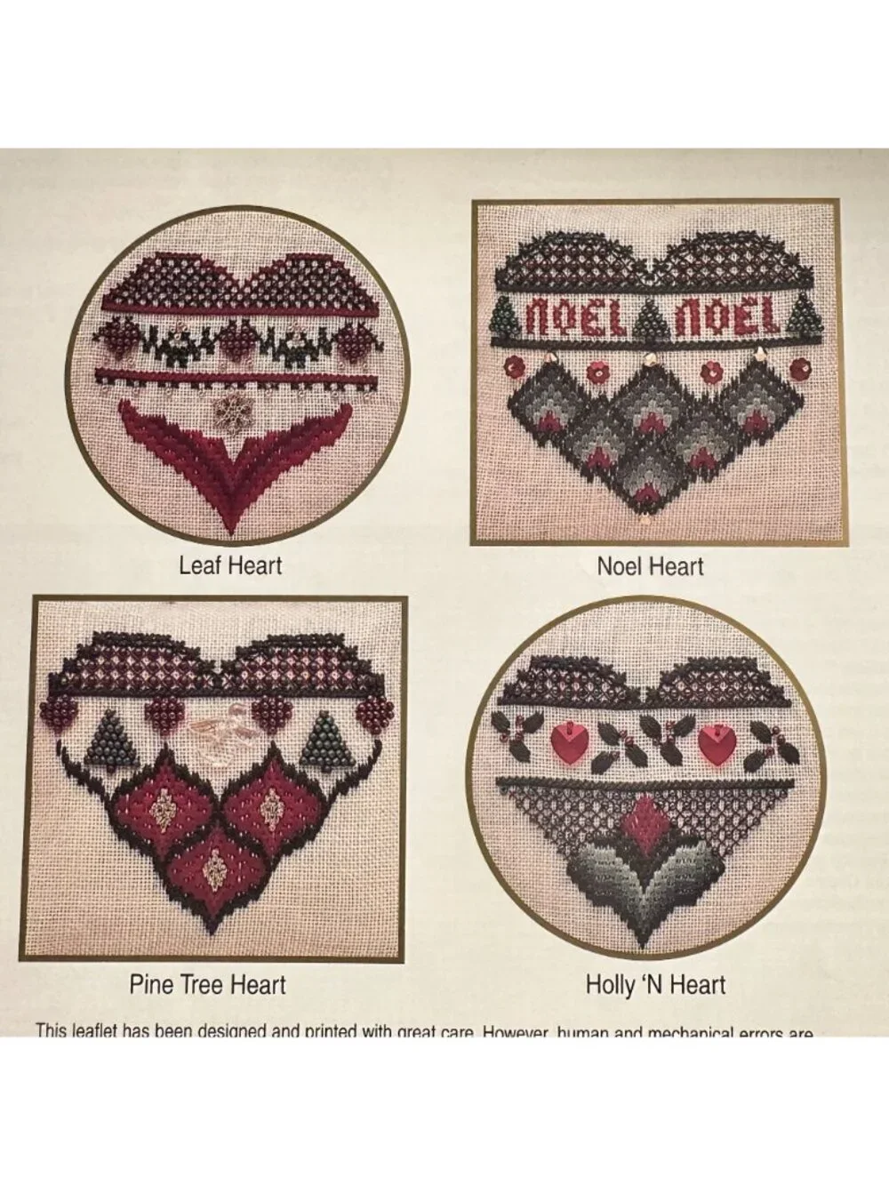 Treasured Christmas Hearts-A-Plenty Cross-Stitch Pattern Book By Mike Vick